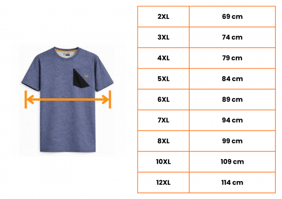 Motley Denim Milan Tričko Světlé indigo - Trička - Trička nadměrné velikosti - 2XL-14XL
