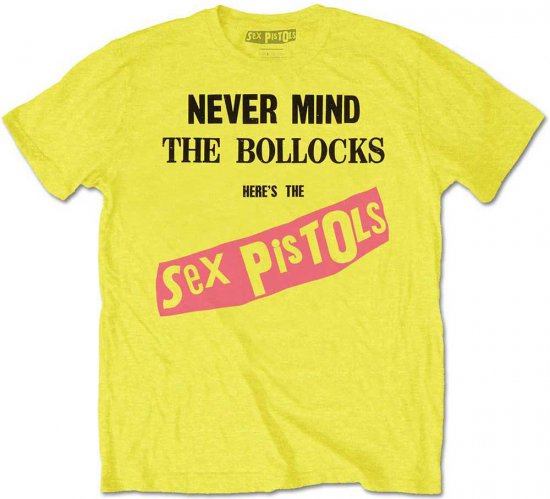 Sex Pistols Never Mind The Bollocks T-shirt Yellow - Trička - Trička nadměrné velikosti - 2XL-14XL