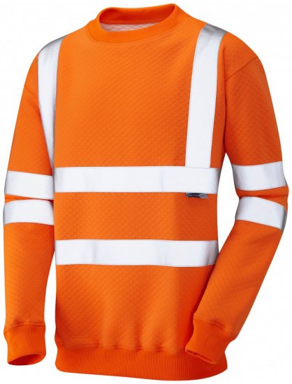 Leo Winkleigh Crew Neck Sweatshirt Hi-Vis Orange - Pracovní oděvy - Pracovní Oděvy 3XL-6XL