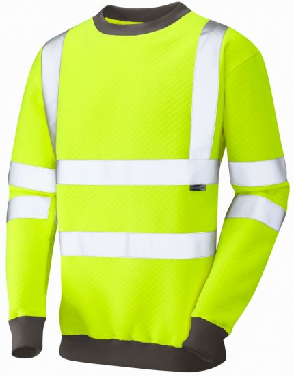 Leo Winkleigh Crew Neck Sweatshirt Hi-Vis Yellow - Pracovní oděvy - Pracovní Oděvy 3XL-6XL