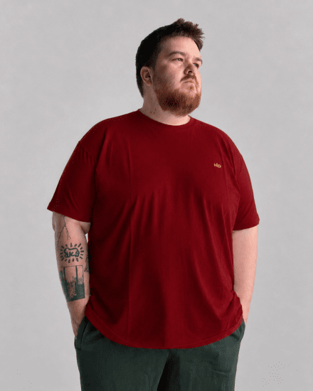 Motley Denim Stockholm T-shirt Red - Trička - Trička nadměrné velikosti - 2XL-14XL