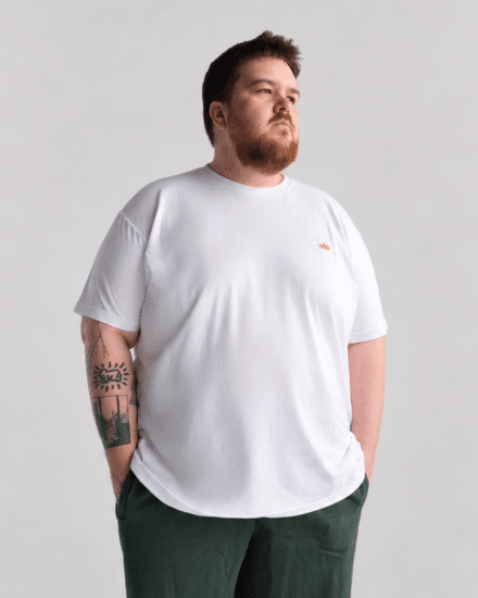 Motley Denim Stockholm T-shirt White - Trička - Trička nadměrné velikosti - 2XL-14XL