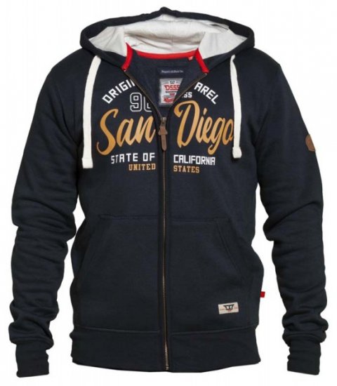 D555 Stockton Hoodie Navy - Mikiny & mikiny s kapucí - Mikiny & Mikiny s kapucí 2XL-12XL