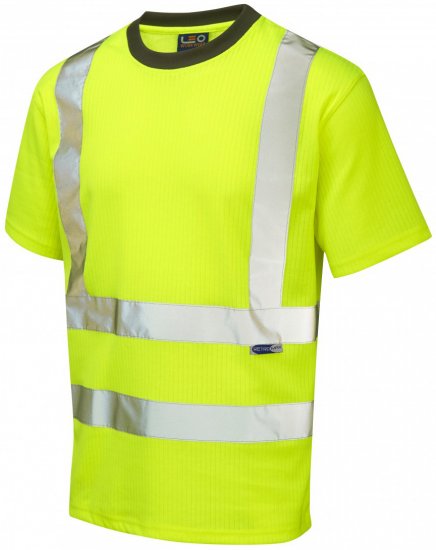 Leo Newport Comfort T-shirt Hi-Vis Yellow - Pracovní Oděvy - Pracovní Oděvy 3XL-6XL