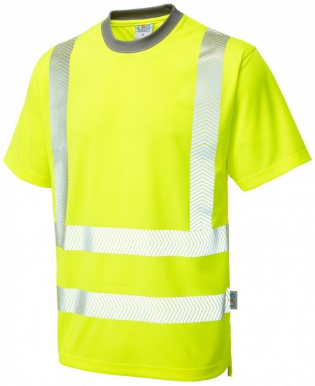 Leo Larkstone Coolviz Plus T-shirt Hi-Vis Yellow - Pracovní Oděvy - Pracovní Oděvy 3XL-6XL