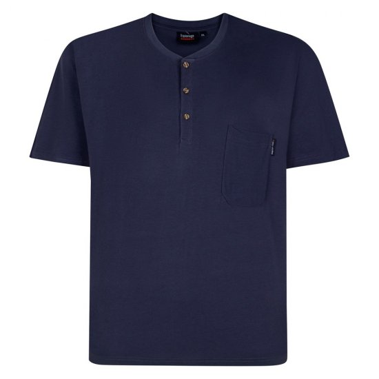 Espionage T447 Grandad Tee Černá - Trička - Trička nadměrné velikosti - 2XL-14XL