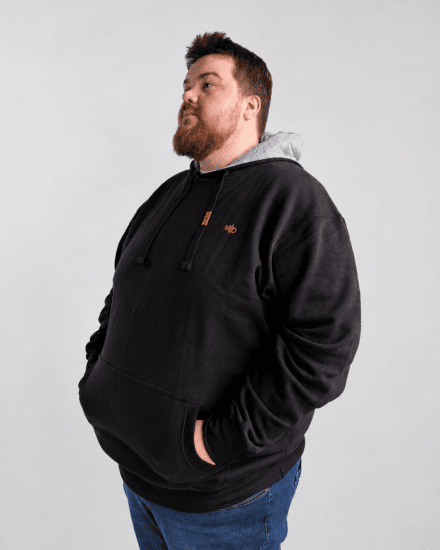 Motley Denim Riga Hoodie Black - Mikiny & mikiny s kapucí - Mikiny & Mikiny s kapucí 2XL-12XL