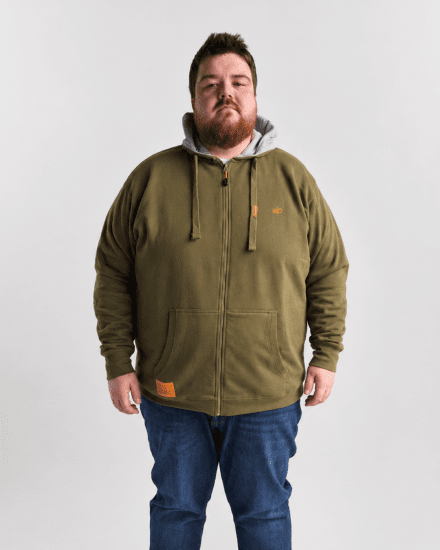 Motley Denim Copenhagen Hoodie Dark Khaki - Mikiny & mikiny s kapucí - Mikiny & Mikiny s kapucí 2XL-12XL