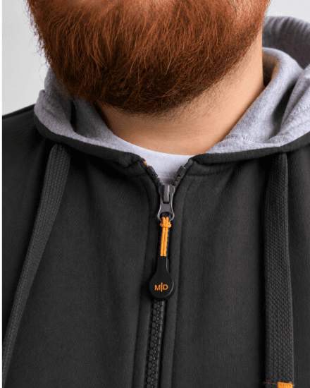 Motley Denim Copenhagen Hoodie Charcoal - Mikiny & mikiny s kapucí - Mikiny & Mikiny s kapucí 2XL-12XL