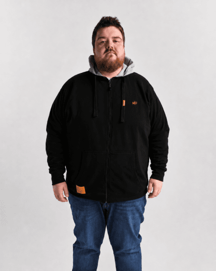 Motley Denim Copenhagen Hoodie Black - Mikiny & mikiny s kapucí - Mikiny & Mikiny s kapucí 2XL-12XL