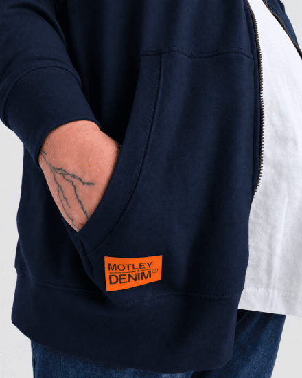 Motley Denim Copenhagen Hoodie Navy - Mikiny & mikiny s kapucí - Mikiny & Mikiny s kapucí 2XL-12XL