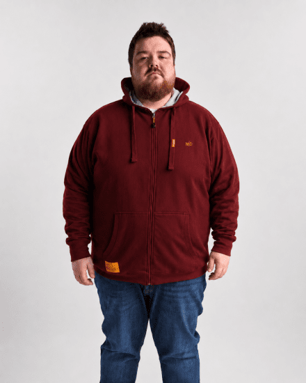 Motley Denim Copenhagen Hoodie Red - Mikiny & mikiny s kapucí - Mikiny & Mikiny s kapucí 2XL-12XL