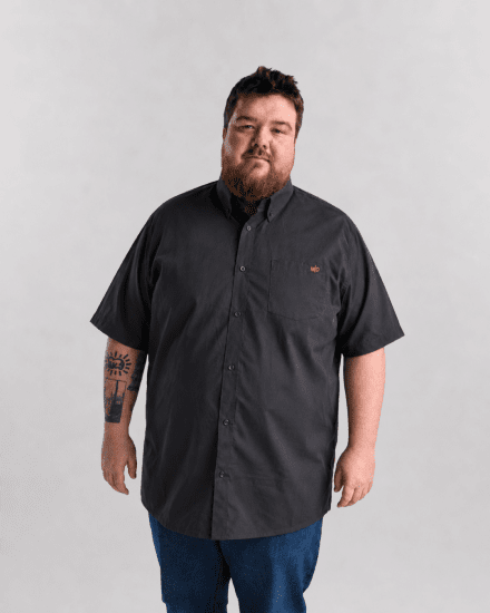 Motley Denim Zagreb Košile s krátkým rukávem Antracitová - Košile - Košile 2XL-10XL