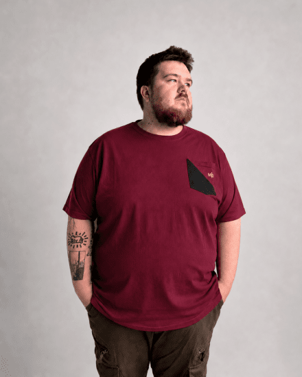Motley Denim Milan Tričko Červená - Trička - Trička nadměrné velikosti - 2XL-14XL