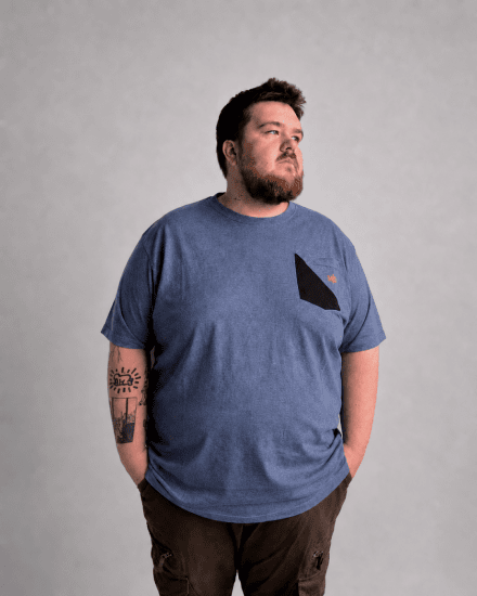 Motley Denim Milan Tričko Světlé indigo - Trička - Trička nadměrné velikosti - 2XL-14XL