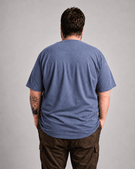Motley Denim Milan Tričko Světlé indigo - Trička - Trička nadměrné velikosti - 2XL-14XL