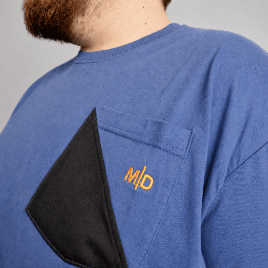 Motley Denim Milan Tričko Světlé indigo - Trička - Trička nadměrné velikosti - 2XL-14XL