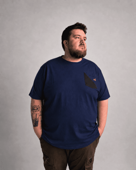 Motley Denim Milan Tričko Námořnická modrá - Trička - Trička nadměrné velikosti - 2XL-14XL
