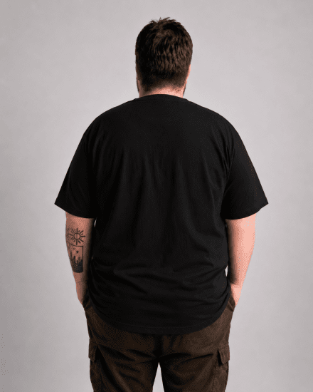 Motley Denim Milan Tričko Černá - Trička - Trička nadměrné velikosti - 2XL-14XL