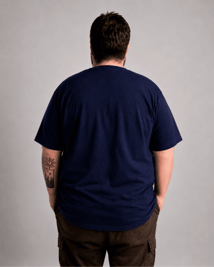 Motley Denim Milan Tričko Námořnická modrá - Trička - Trička nadměrné velikosti - 2XL-14XL
