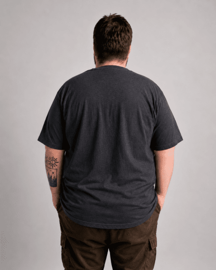 Motley Denim Milan Tričko Antracitová - Trička - Trička nadměrné velikosti - 2XL-14XL