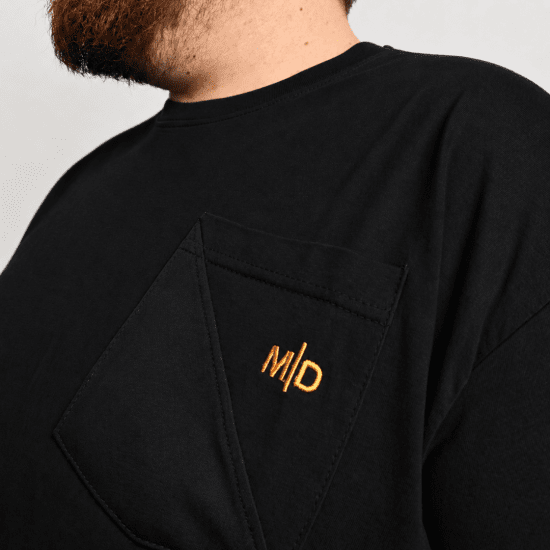 Motley Denim Milan Tričko Černá - Trička - Trička nadměrné velikosti - 2XL-14XL