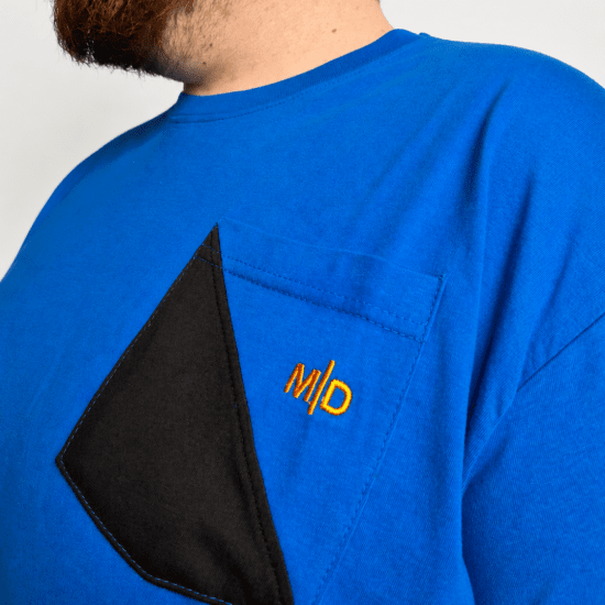 Motley Denim Milan Tričko Královská modrá - Trička - Trička nadměrné velikosti - 2XL-14XL