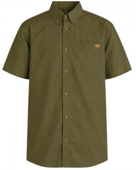 Motley Denim Zagreb Košile s krátkým rukávem Tmavé khaki - Košile - Košile 2XL-10XL