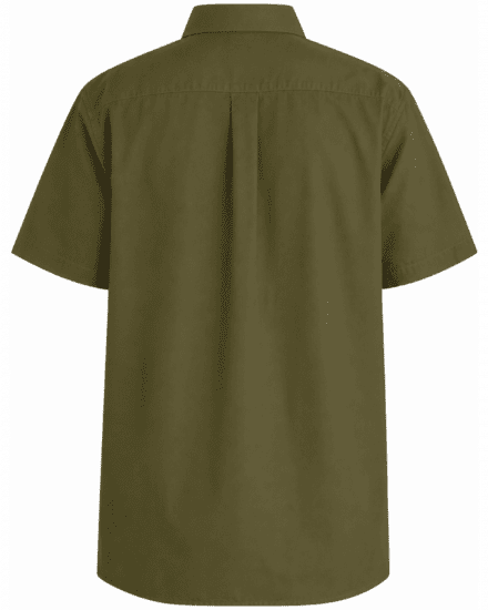 Motley Denim Zagreb Košile s krátkým rukávem Tmavé khaki - Košile - Košile 2XL-10XL