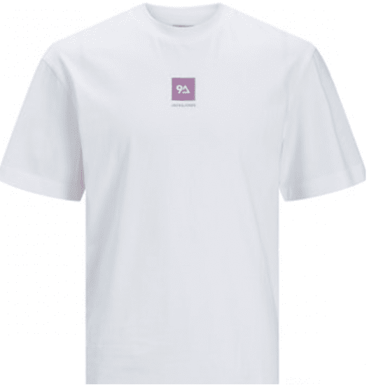 Jack & Jones JCOBEECH T-shirt White - Trička - Trička nadměrné velikosti - 2XL-14XL