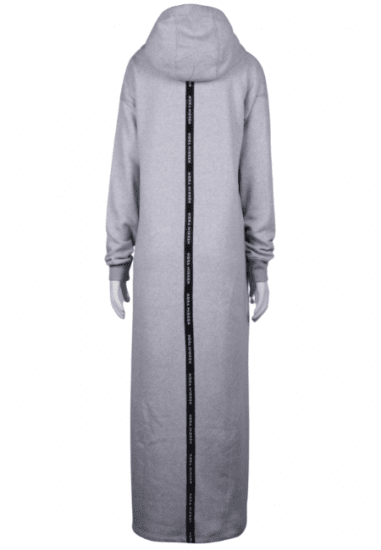 Nora Mikken MARI Maxi Hoodie Dress Grey - Mikiny & Mikiny s kapucí - 