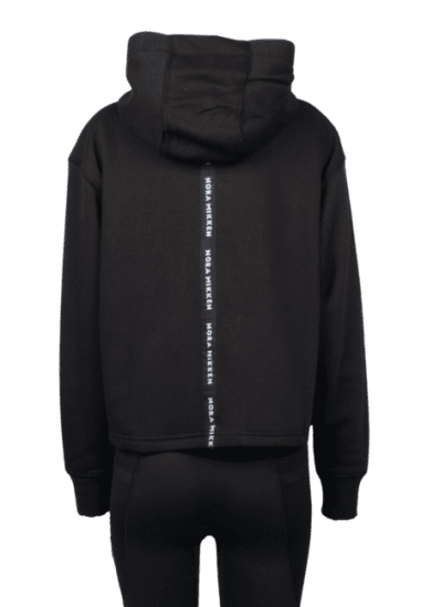 Nora Mikken GERTRUD Cropped Hoodie Black - Mikiny & mikiny s kapucí - 