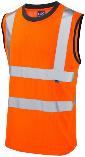 Leo Ashford Comfort Sleeveless T-shirt Hi-Vis Orange - Pracovní oděvy - Pracovní Oděvy 3XL-6XL