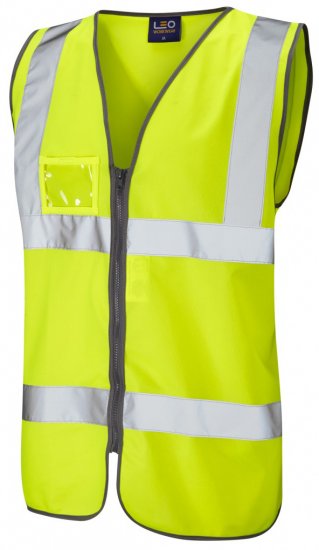 Leo Rumsam Zip Front Waistcoat Hi-Vis Yellow - Pracovní oděvy - Pracovní Oděvy 3XL-6XL