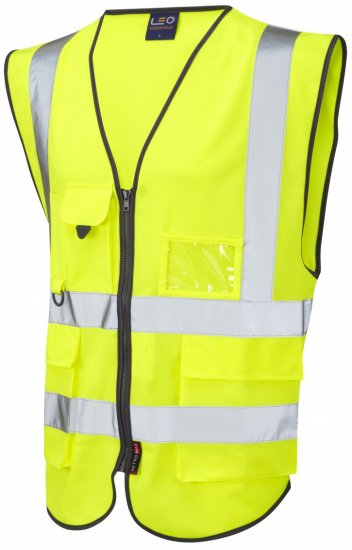 Leo Lynton Superior Waistcoat Hi-Vis Yellow - Pracovní Oděvy - Pracovní Oděvy 3XL-6XL