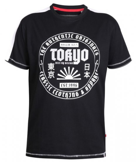 D555 Walton T-shirt Black - Trička - Trička nadměrné velikosti - 2XL-14XL