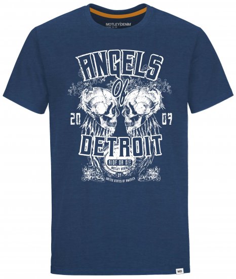 Motley Denim Whitby T-shirt Dark Indigo - Trička - Trička nadměrné velikosti - 2XL-14XL