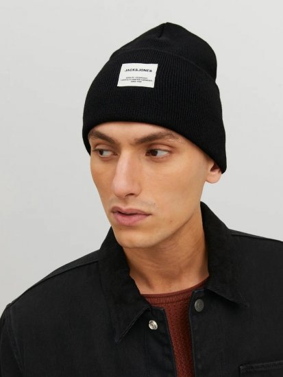 Jack & Jones Long Knit Čepice Černá - Čepice - 