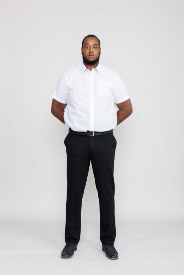 D555 Yarmouth Four Way Stretch Trouser With Flexible Waistband Black - Džíny & kalhoty - Džíny a Kalhoty - W40-W70