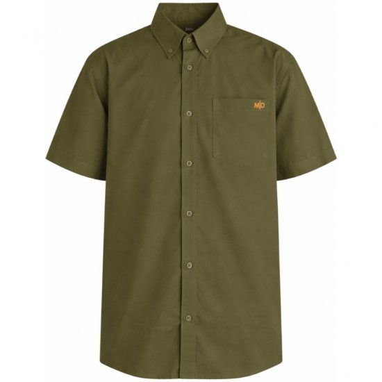 Motley Denim Zagreb Košile s krátkým rukávem Tmavé khaki - Košile - Košile 2XL-10XL
