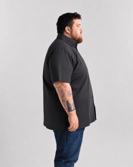 Motley Denim Zagreb Košile s krátkým rukávem Antracitová - Košile - Košile 2XL-10XL