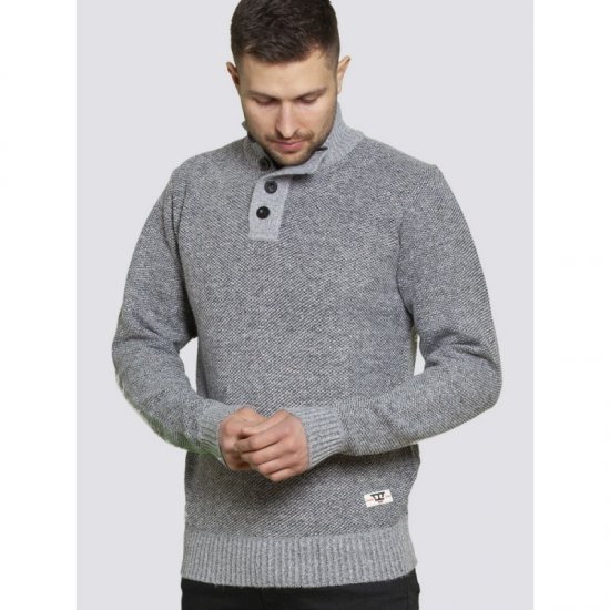 D555 Zane Sweater Grey - Mikiny & mikiny s kapucí - Mikiny & Mikiny s kapucí 2XL-12XL